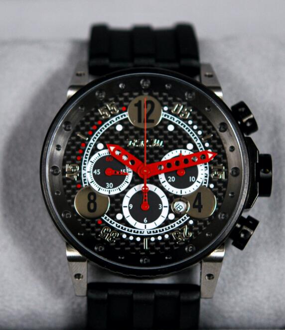 Review BRM V18-48 watches for sale B.R.M V18-48 CARBON DIAL titanium